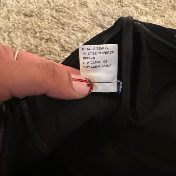 Semi Formal Dress Short Floral with Navy Blue Background - Picture 7 of 8